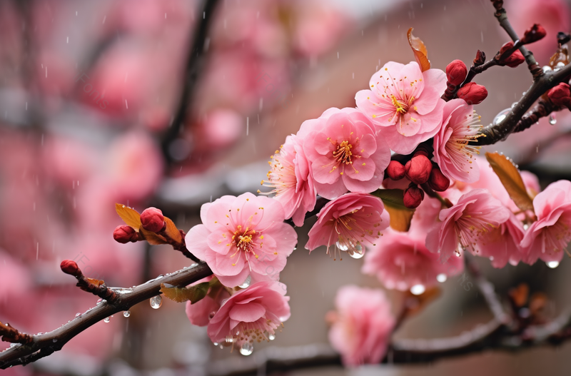 雨中梅花开,高清,摄影图,摄影图片,图片大全,摄影图免费下载